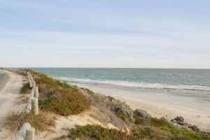 A view of a beach in Busselton.