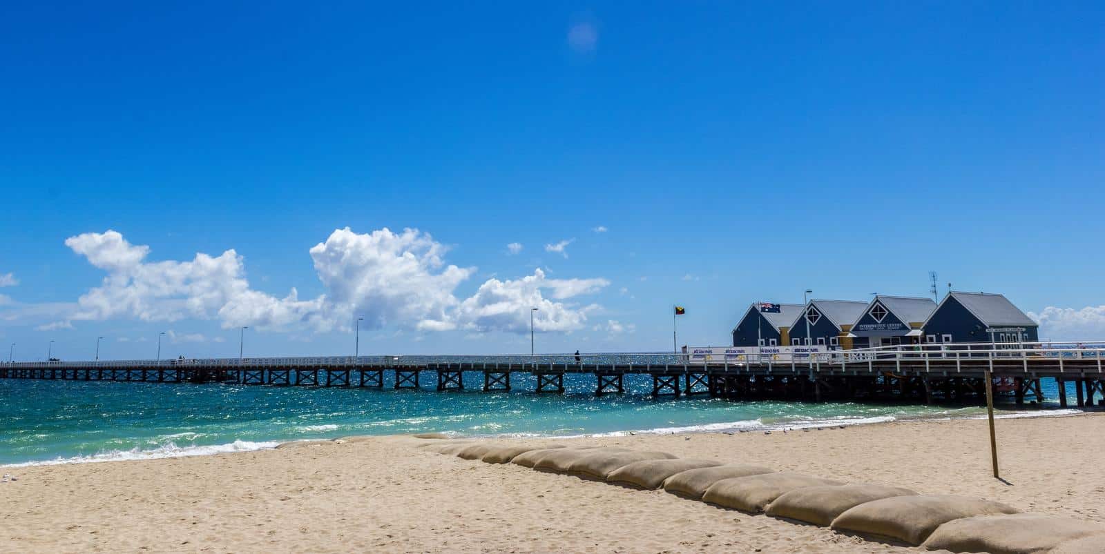 The famous wooden Busselton jetty in Western Australia.