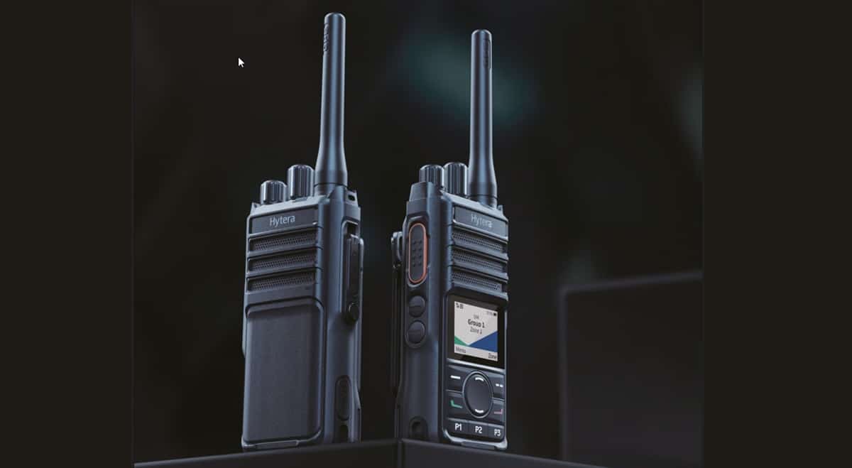 A promotional image for Hytera radios.